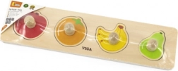 Drewniane puzzle z uchwytami Owoce