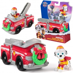 Paw Patrol świąteczny wóz strażacki z figurką Marshalla