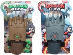 Wysuwane pazury smok/dinozaur plastikowe 11 × 29 cm, 2 kolory