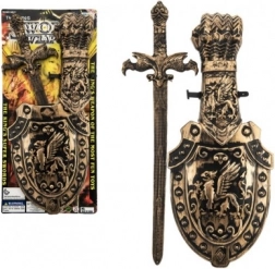 Dziecięcy plastikowy miecz z tarczą 48 cm