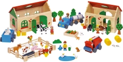 Drewniana farma My Farm – zestaw do zabawy 71 elementów