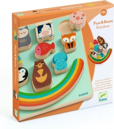 Puzz & Boom zwierzątka z tęczą od Djeco