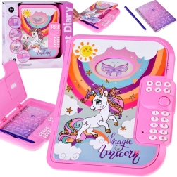 Interaktywny szyfrowany sekretny pamiętnik 2w1 – magiczny jednorożec