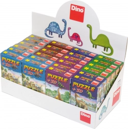Puzzle z dinozaurami z figurką – 60 elementów
