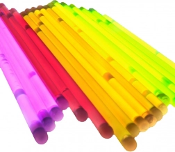 Fluorescencyjne paski 100 sztuk, wiele kolorów świecących w ciemności