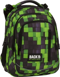Plecak szkolny BackUP Metasphere zielono-czarny 24 l