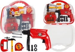 Zestaw narzędzi dla dzieci w walizce z wiertarką i śrubami