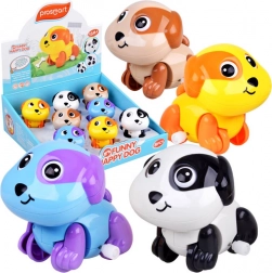 Nakręcany piesek – ruchomy ogonek i oczy, chodząca zabawka dla dzieci