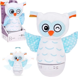 Pluszowa sowa – lampka nocna ze zmieniającymi się kolorami i pozytywką dla dzieci