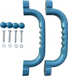 Plastikowe uchwyty turkusowe do placów zabaw dla dzieci
