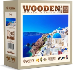 Drewniane puzzle Santorini Grecja