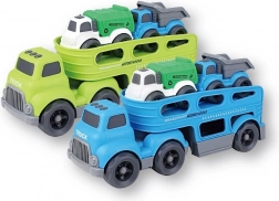 Autolaweta z samochodami do transportu