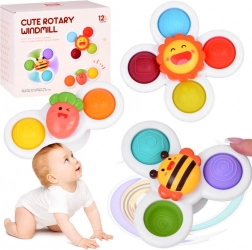 Senzoe Fidget Spinner z przyssawką 3 szt.