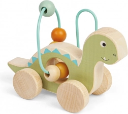 Diplodok na kółkach z koralikowym labiryntem