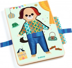 Drewniany zestaw ubierania pieska Djeco