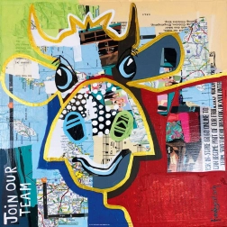 Kwadratowe puzzle Nakrapiana krowa 1000 części