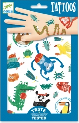 Tymczasowe tatuaże z motywem zwierzątek z dżungli – DJECO