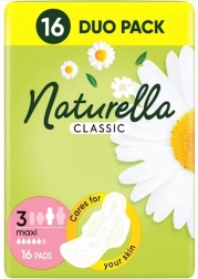 Naturella Classic Maxi podpaski ze skrzydełkami, 16 szt.