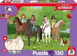 Puzzle Schmidt Schleich – wycieczka do przyrody 150 elementów + figurka