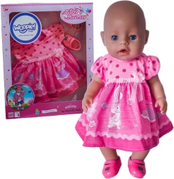 Woopie Royal różowe ubranko dla lalki z króliczkiem 43–46 cm