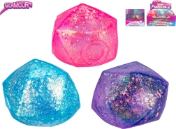 Błyszcząca antystresowa piłeczka diament ze slime’em - 1 sztuka