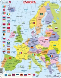 Larsen Puzzle Polityczna mapa Europy 48 elementów