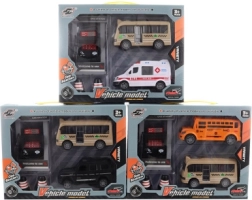 Zestaw samochodów na napęd cierny ze stacją paliw na baterie