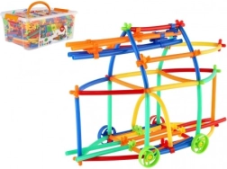 Kreatywny zestaw konstrukcyjny ze słomek 800 szt. w plastikowym pudełku