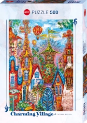 Puzzle Heye Charming Village: Niebieska brama, 500 elementów