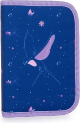 Piórnik szkolny OXY GO Kwiaty, 1 poziom, 2 skrzydełka