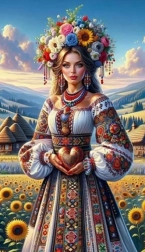 Malowanie diamentowe – dziewczyna ze słonecznikami 30 × 40 cm