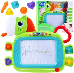 Kolorowa magiczna tablica w kształcie konika z pieczątkami