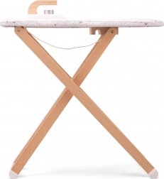 Drewniana dziecięca deska do prasowania i żelazko