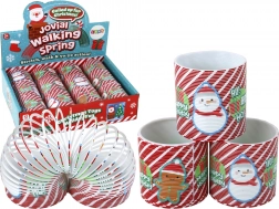 kultowa czerwono‑biała sprężynka ze świątecznym motywem 6 cm