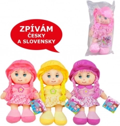 Tekstylna lalka z dźwiękiem 26 cm