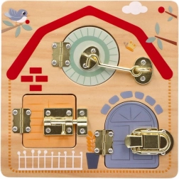 Drewniana tablica z zamkami Dzieci świata