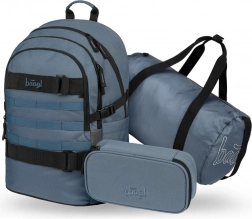 Zestaw szkolnych toreb Skate Dust Blue: plecak, piórnik, torba sportowa