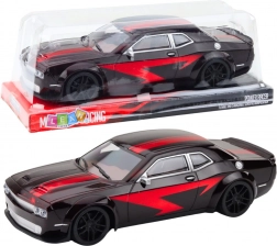 Sportowy samochód z napędem mechanicznym czarno-czerwony