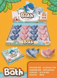 Nakręcany rekin do wanny 11 cm