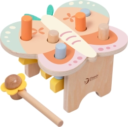 Drewniany stolik z kołeczkami CLASSIC WORLD Montessori Motylek