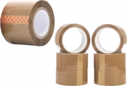 Brązowa taśma pakowa 48 mm × 50 m, kauczuk syntetyczny