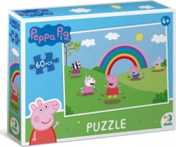 Puzzle Świnka Peppa Tęczowe radości 60 elementów