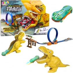 Autodroga z katapultą i motywem dinozaura