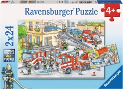RAVENSBURGER Puzzle Bohaterowie w akcji 2x24 elementów