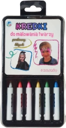 Perłowe kredki do malowania twarzy dla dzieci, zestaw 6 kolorów