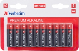 Baterie alkaliczne AA 1,5 V VERBATIM, opakowanie 20 szt.