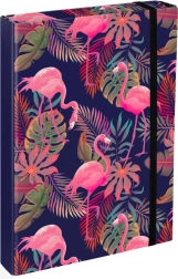 Teczki na zeszyty szkolne A4 Jumbo z motywem flamingów BAAGL