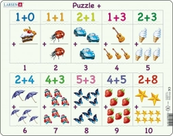 Puzzle Larsena Dodawanie z Obrazkami 20 Elementów