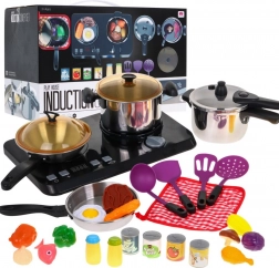 Interaktywny zestaw do gotowania + palniki z dźwiękiem i światłem - 32 elementy
