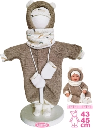 Llorens ubranko dla lalki New Born 43–45 cm, zestaw 5‑częściowy